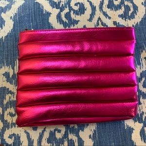 Pink Metallic Padded Clutch